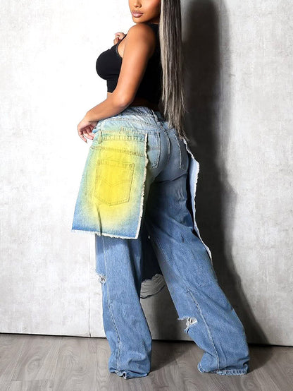 Double Layered Denim Jeans