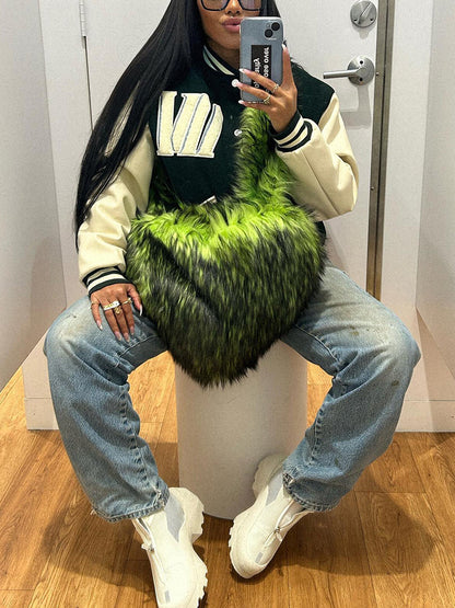 Faux Fur Shoulder Bag