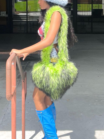 Faux Fur Shoulder Bag