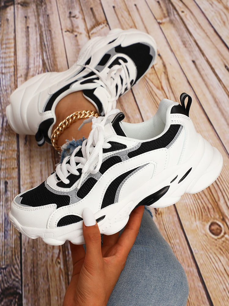 Lace-up Chunky Sneakers - ECHOINE