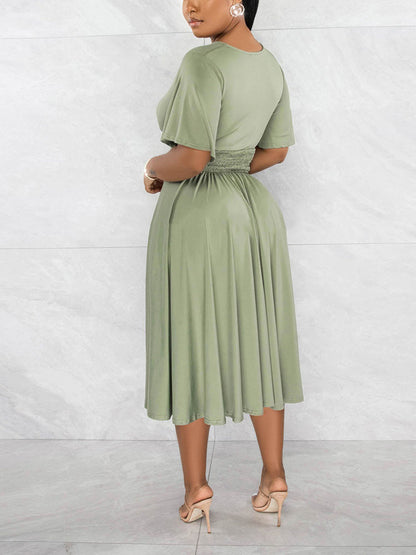 Draped Midi Dress - ECHOINE