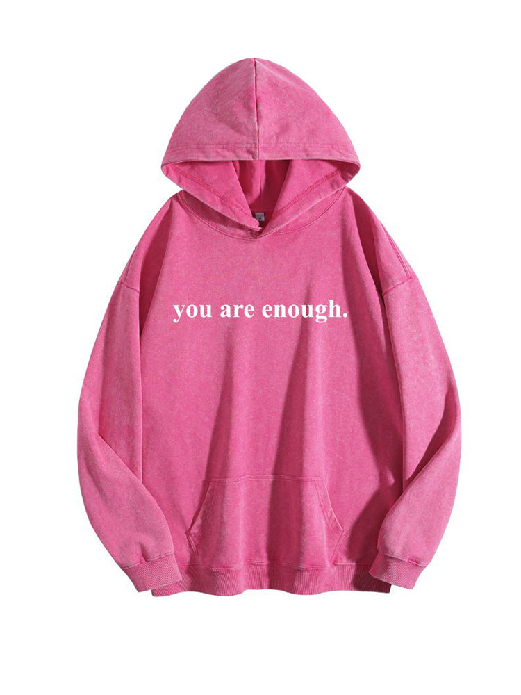 You're enough Vintage-Wash Hoodie
