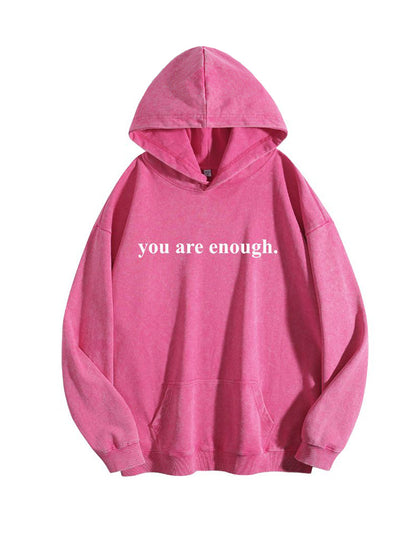 You're enough Vintage-Wash Hoodie