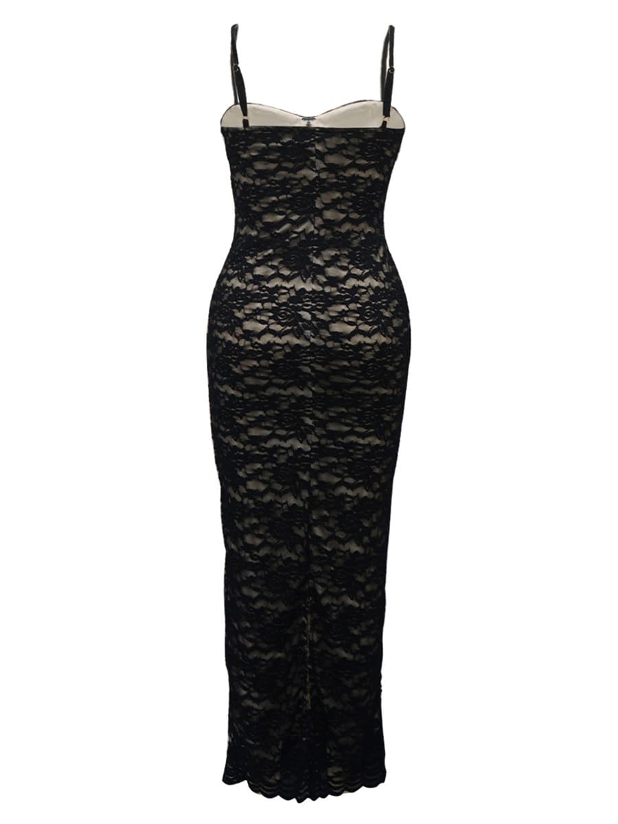 Lace Maxi Dress with Lining