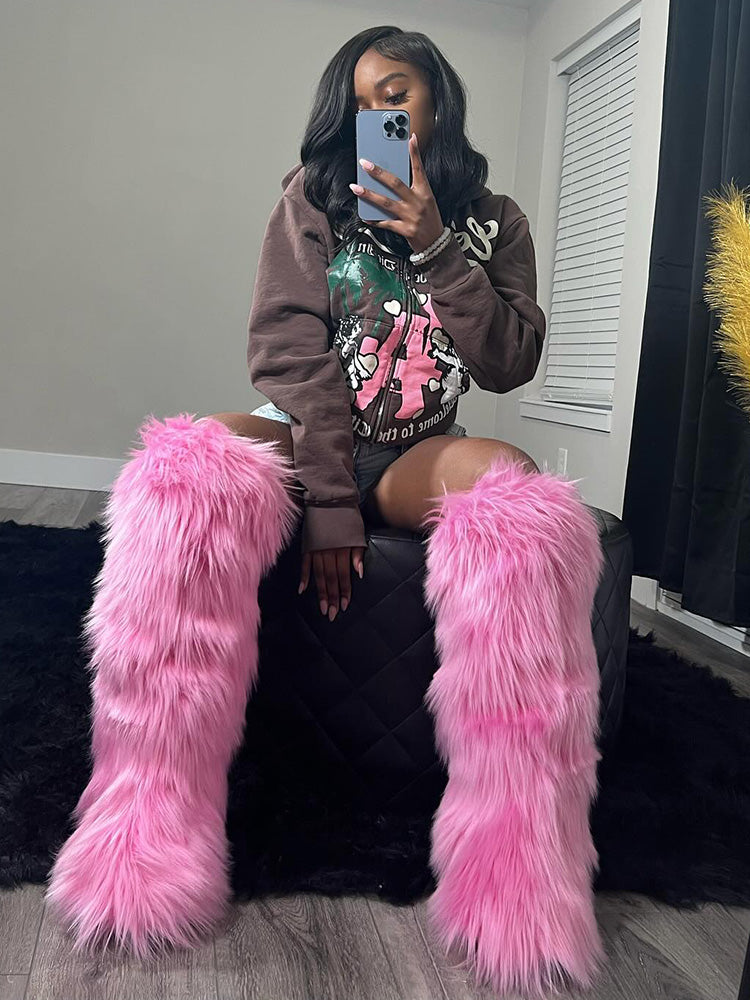 Faux Fur Statement Boots