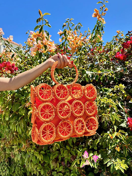 Straw Wheel Handbag