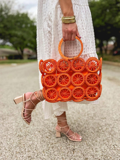 Straw Wheel Handbag