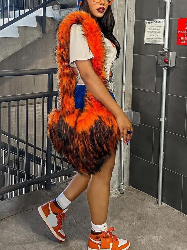 Faux Fur Shoulder Bag