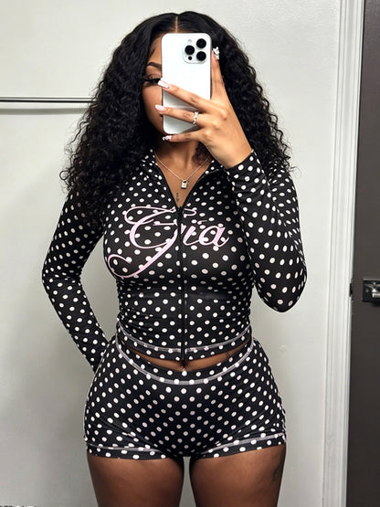 Graphic Hoodie & Shorts Set