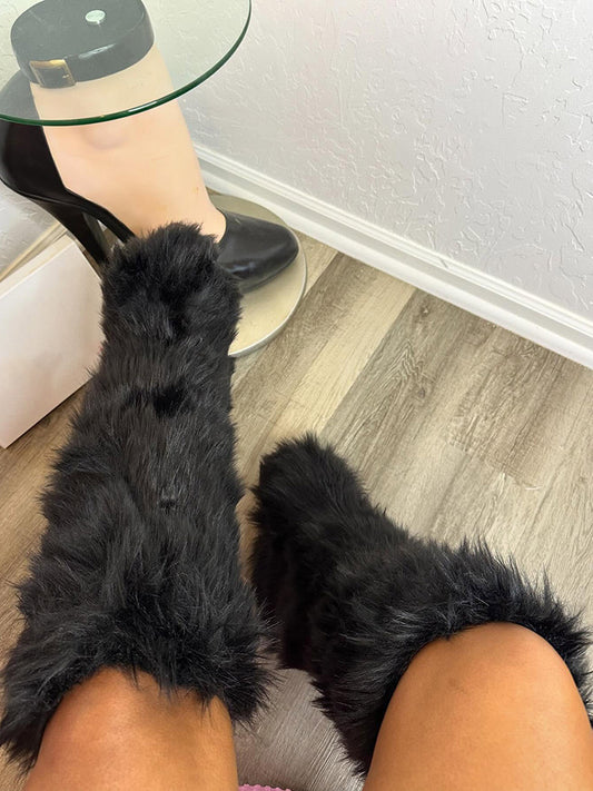 Faux Fur Statement Boots - ECHOINE