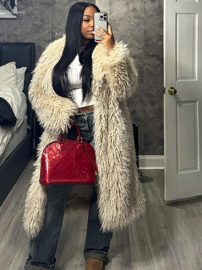 Mongolian Fur Long Coat