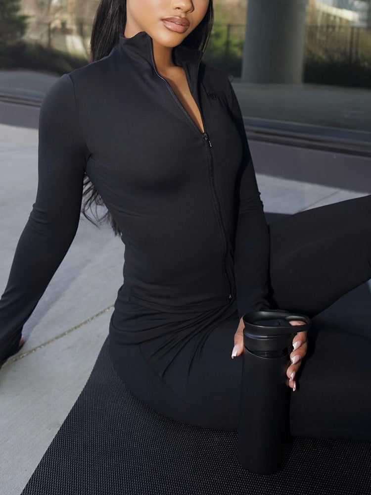 Ensemble veste sculptante et pantalon évasé avec bandeau