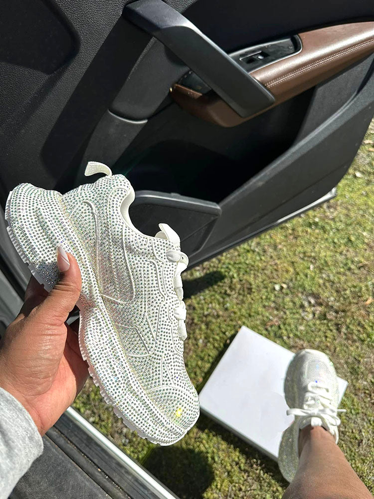 Rhinestone Glitter Sneakers