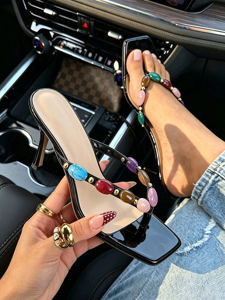 Gemstone Thong Sandals