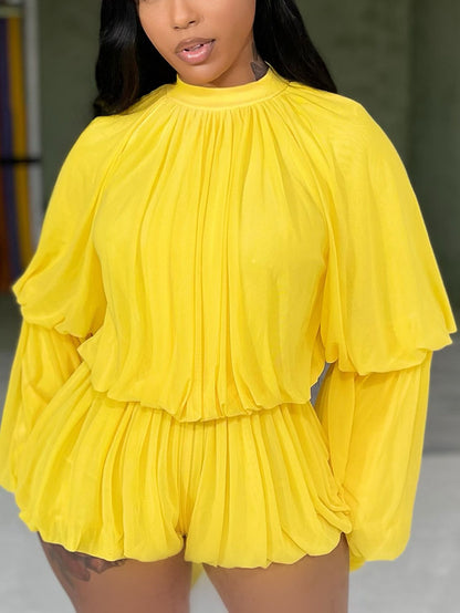 Dream Ruffle Draped Romper