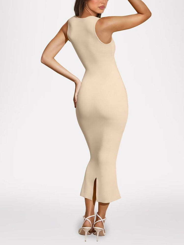 Sleeveless Square Neck Bodycon Dress