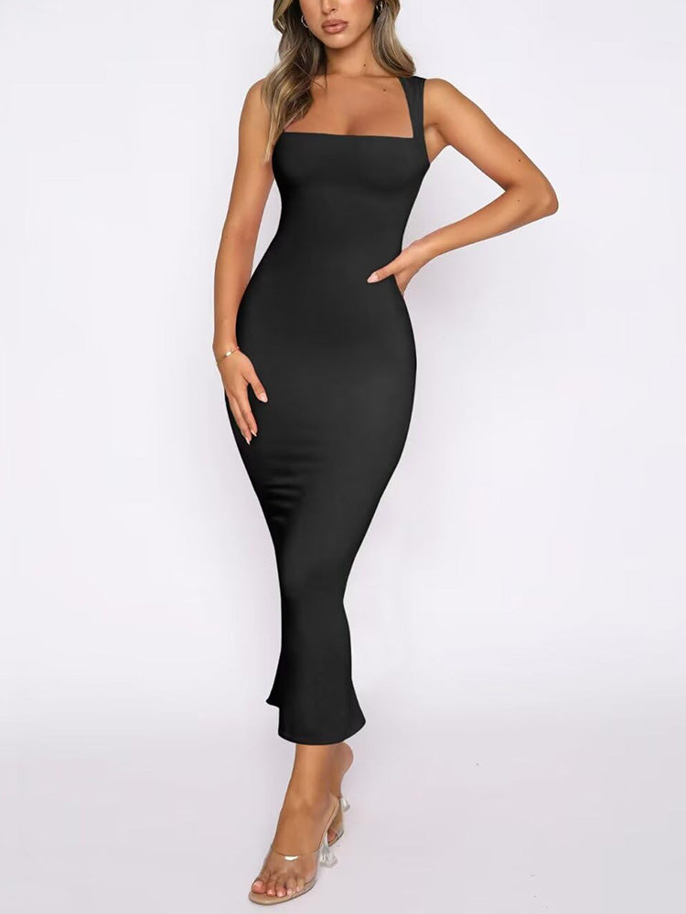 Sleeveless Square Neck Bodycon Dress