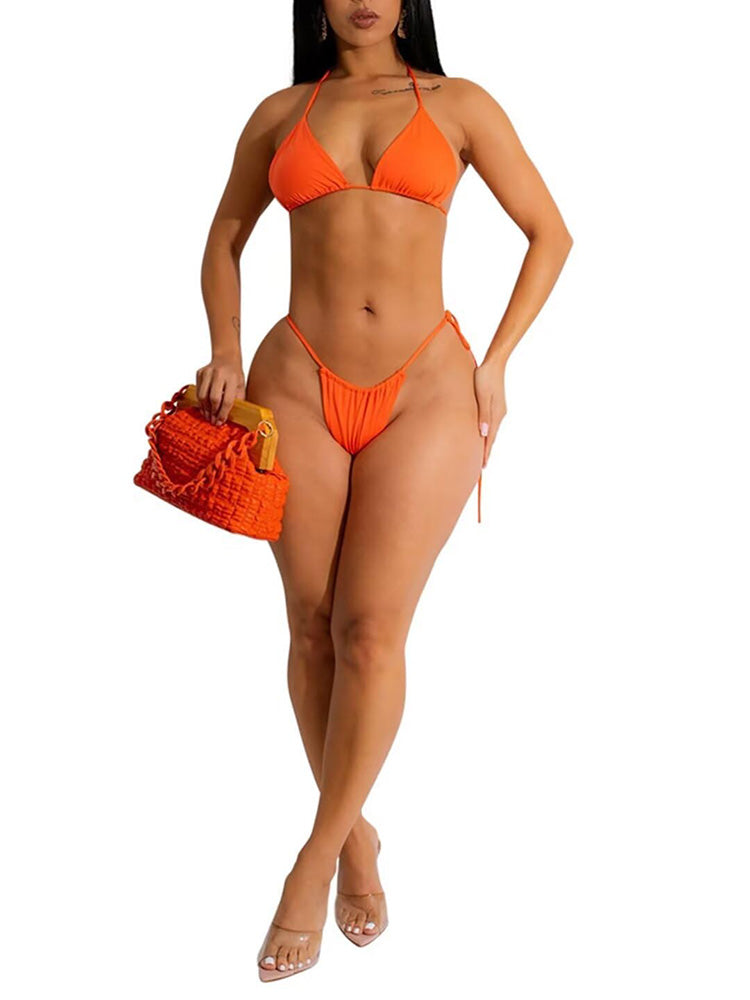 Cutout Mesh Dress Bikini Set