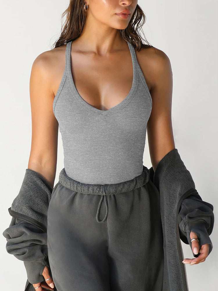 V-Neck Racerback Top