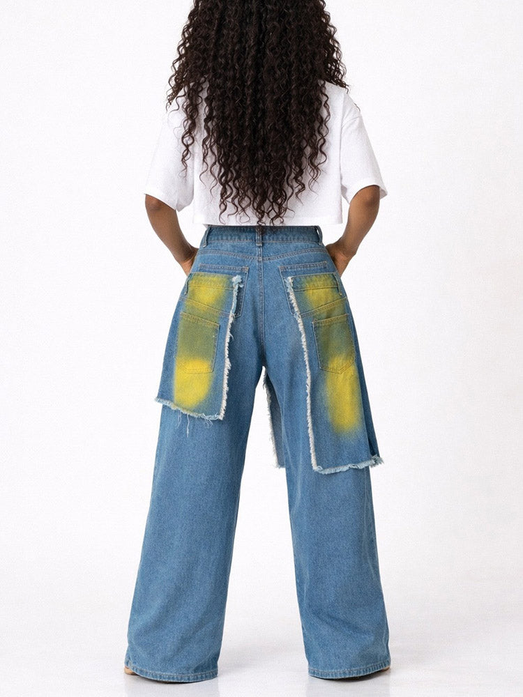 Double Layered Denim Jeans