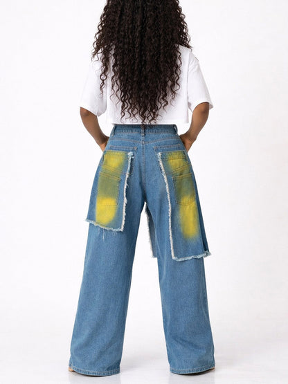 Double Layered Denim Jeans