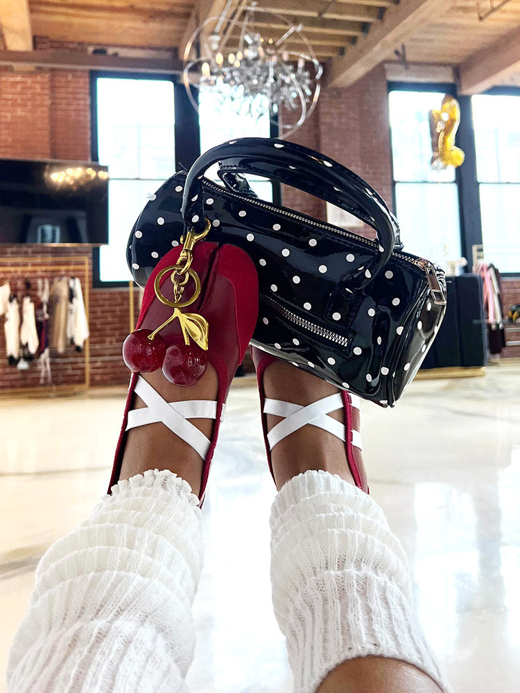 Leather Split Toe Tabi Ballet Flats