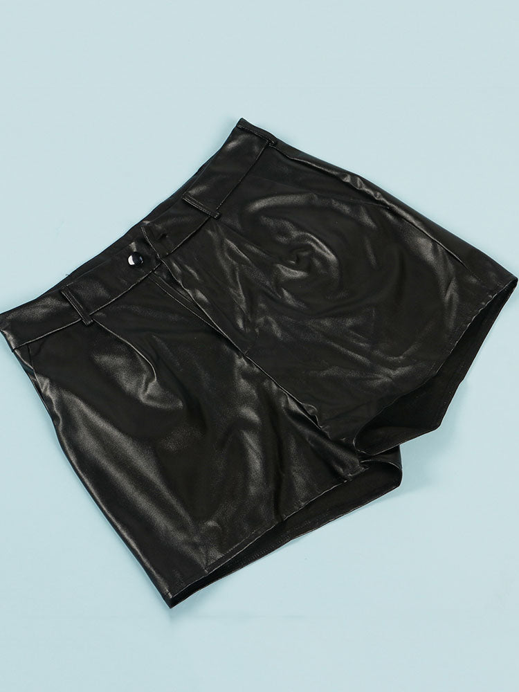 PU Leather Shorts - ECHOINE