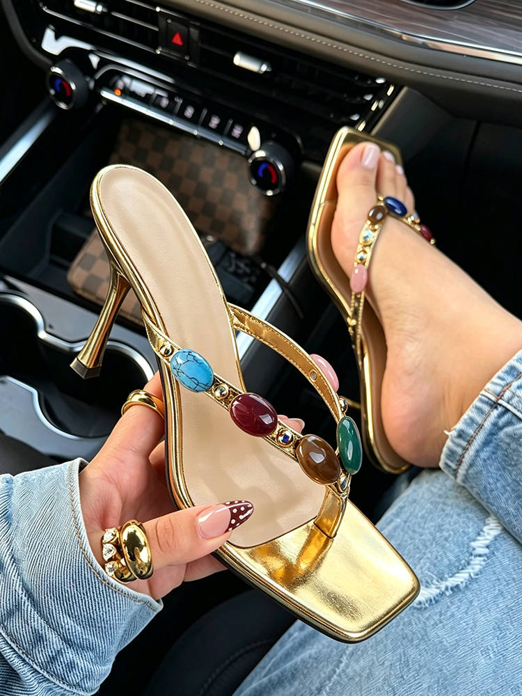 Gemstone Thong Sandals