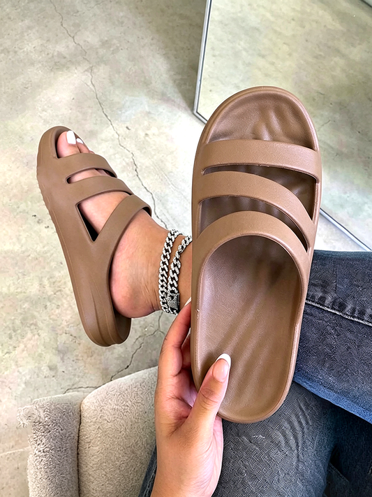 Cloud Strap Flat Sandals