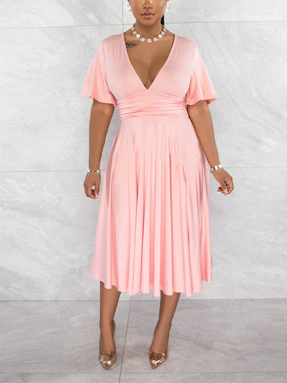 Draped Midi Dress - ECHOINE