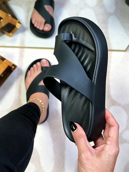 Toe-Loop Platform Sandals