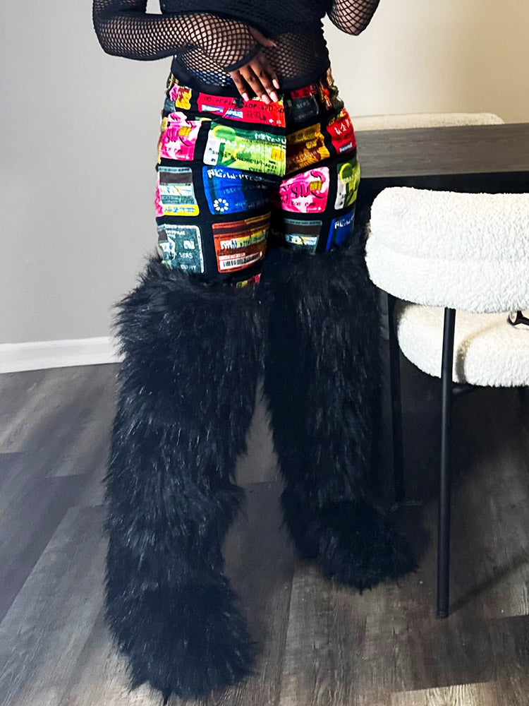 Fluffy Statement Faux Fur Boots