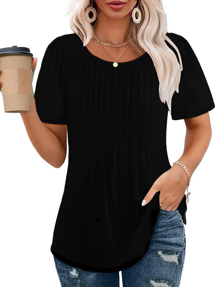 Crew Neck Casual Top