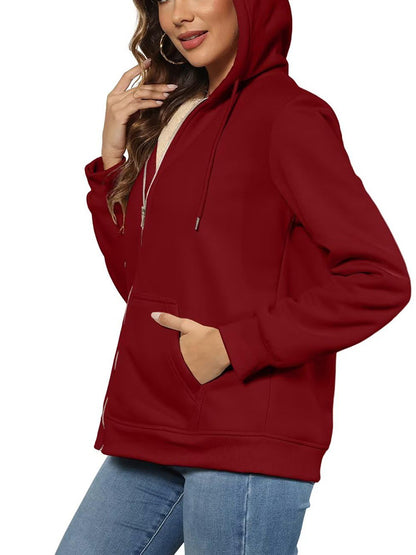 Fleece Lined Zip Up Hoodie