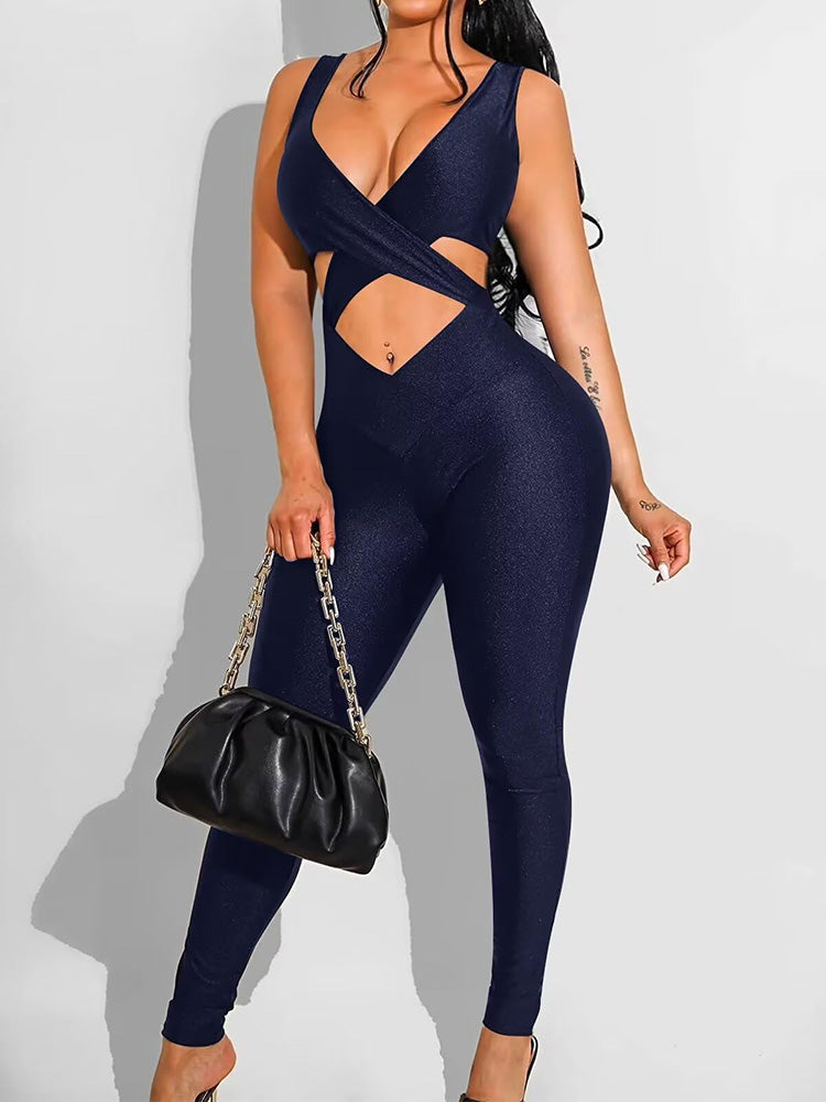 Cutout Sleeveless Skinny Jumpsuit