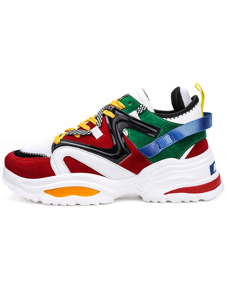 Lace-up Colorful Sneakers - ECHOINE