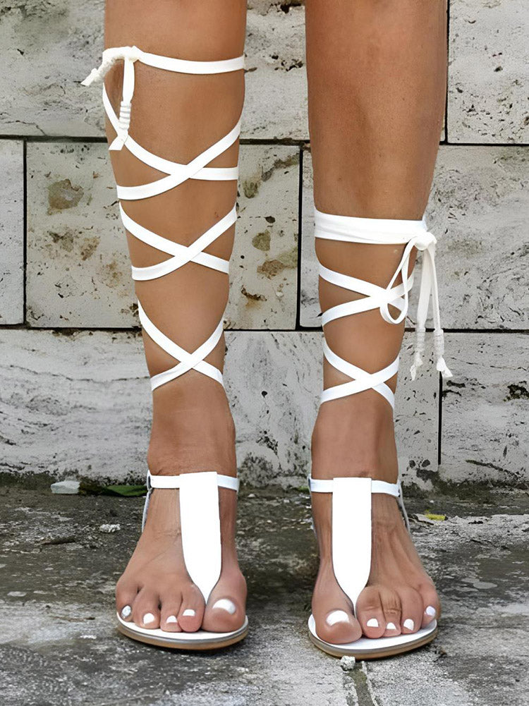 Strap Clip Toe Flat Sandals