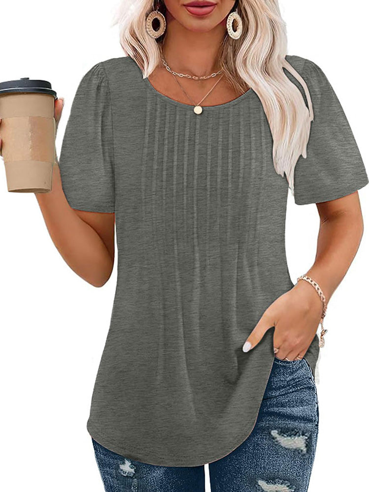 Crew Neck Casual Top