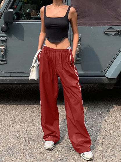 Elastic Waist Wide Leg Sweatpants