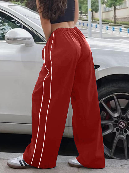 Elastic Waist Wide Leg Sweatpants