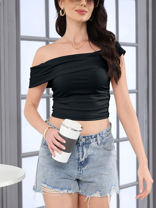 Off Shoulder Ruched Top