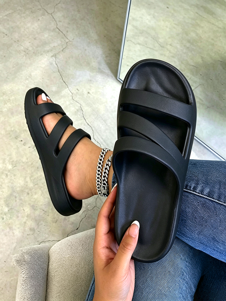 Cloud Strap Flat Sandals