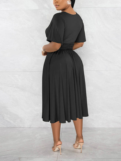 Draped Midi Dress - ECHOINE