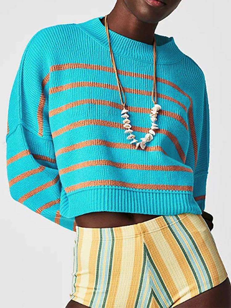 Knit Striped Sweater - ECHOINE