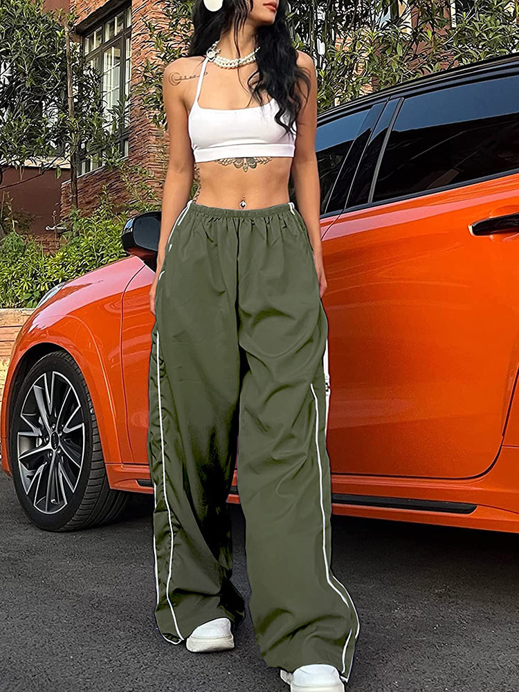 Elastic Waist Wide Leg Sweatpants