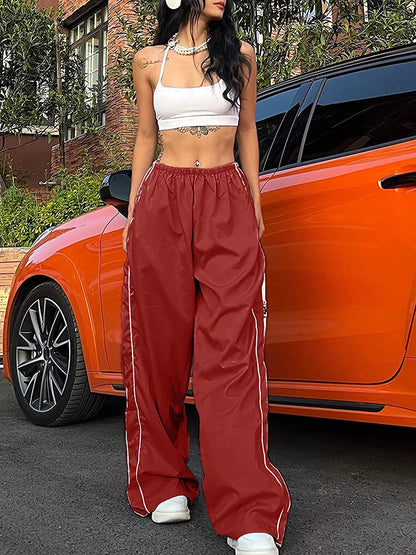 Elastic Waist Wide Leg Sweatpants