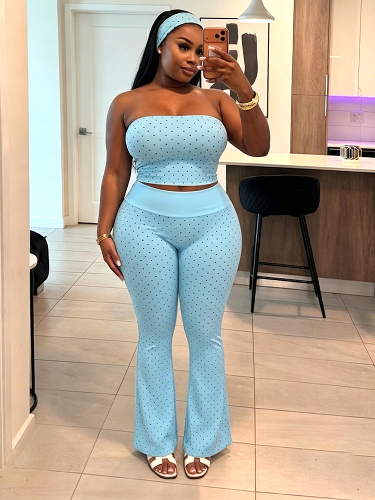 Brunch Polka Dot Pant Set W/Headband
