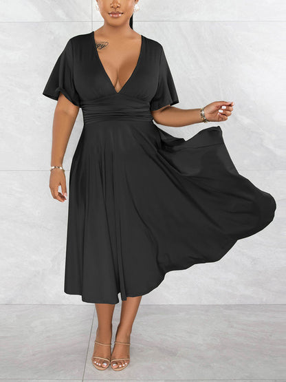 Draped Midi Dress - ECHOINE