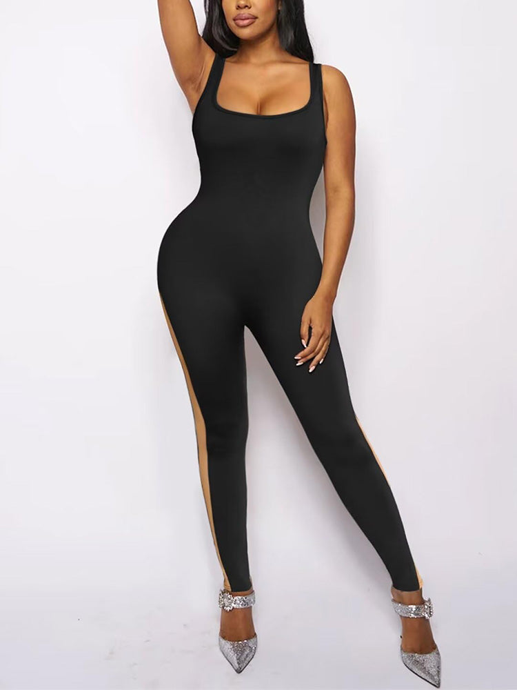 Spaghetti Strap Bodycon Jumpsuit - ECHOINE