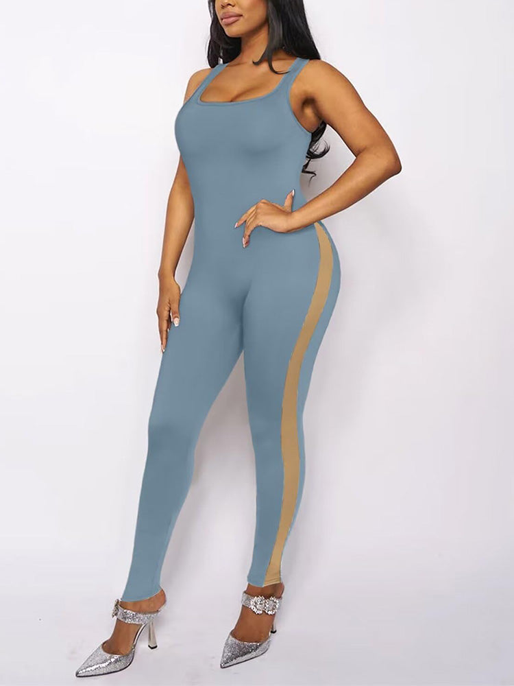 Spaghetti Strap Bodycon Jumpsuit - ECHOINE